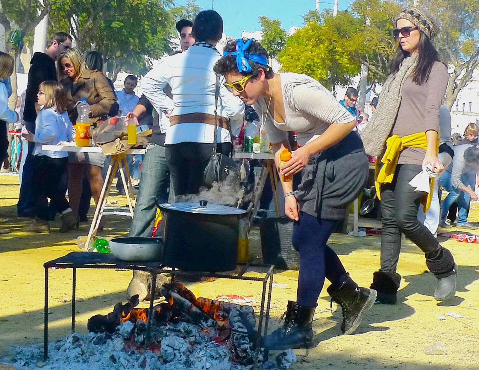 Imagen de archivo de la preparación del guiso durante el concurso en anteriores ediciones