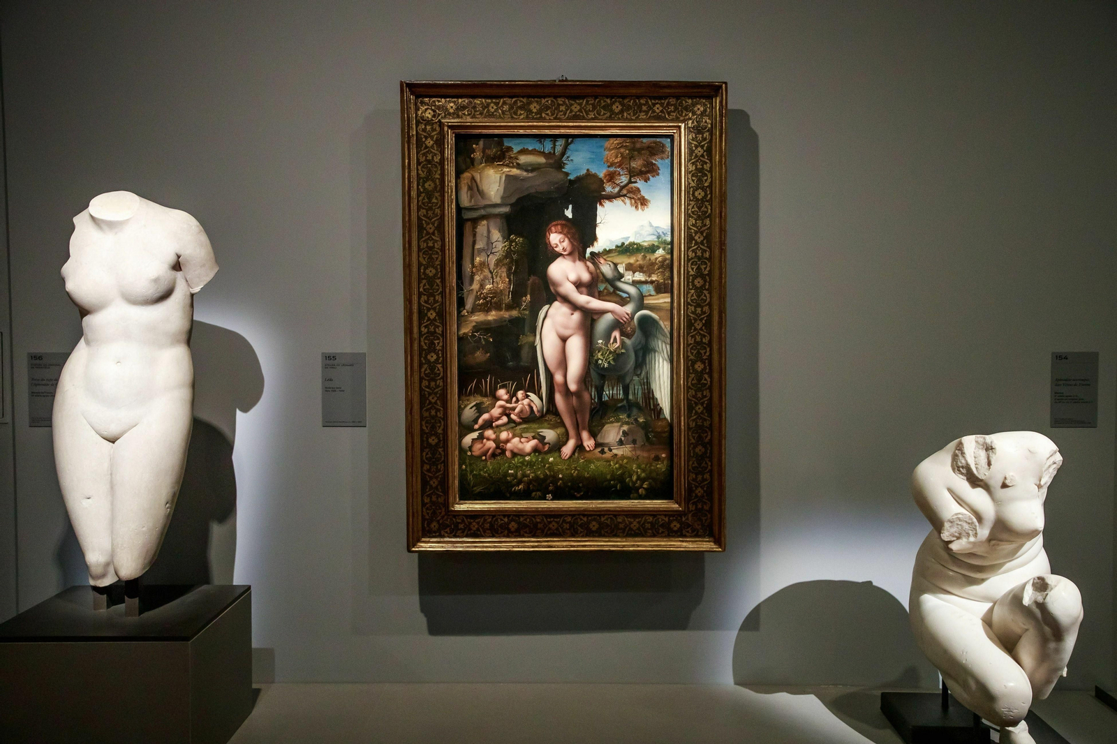 'Leda', en la exposición sobre Leonardo da Vinci en el Museo del Louvre.