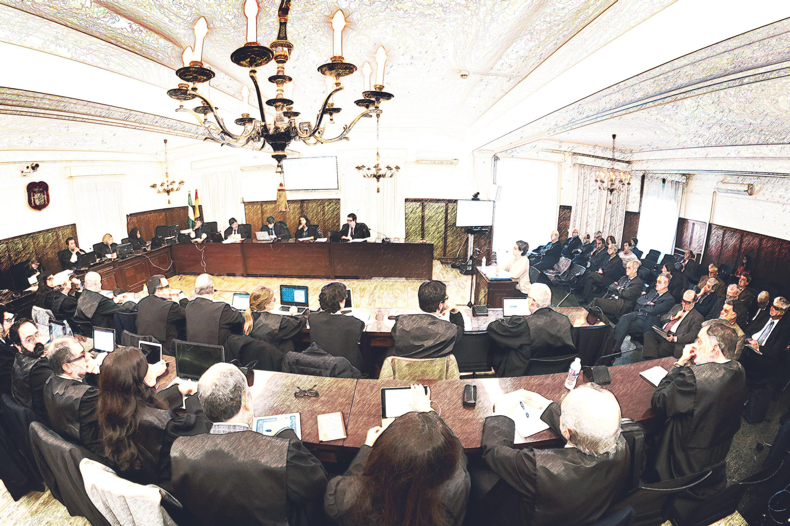 Una imagen del juicio del "procedimiento específico" de los ERE.