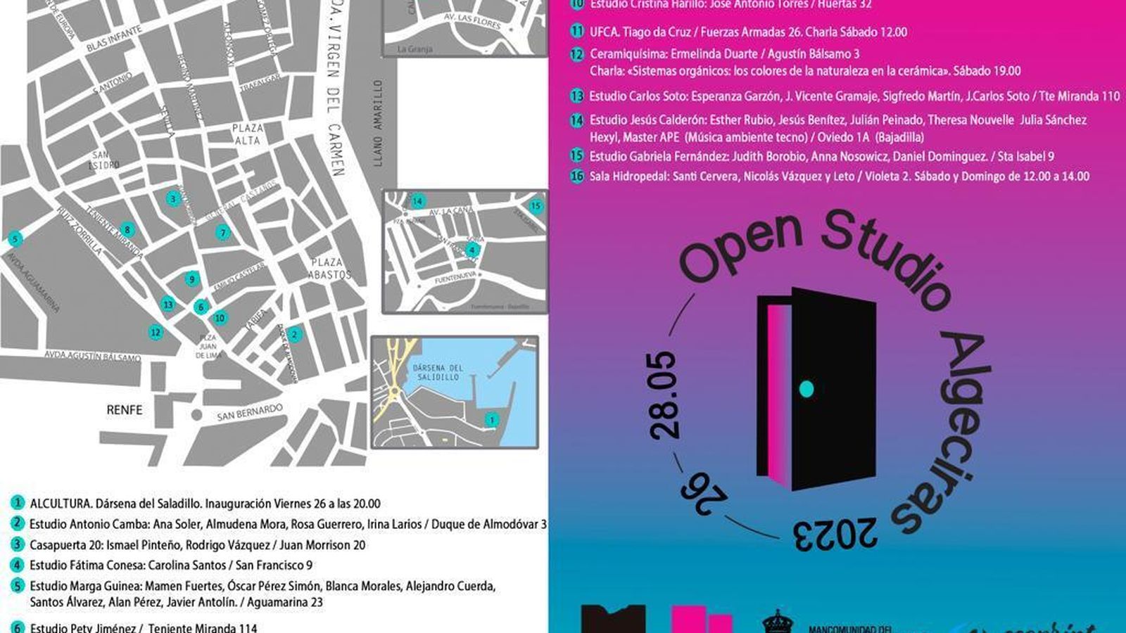 Mapa del Open Studio.