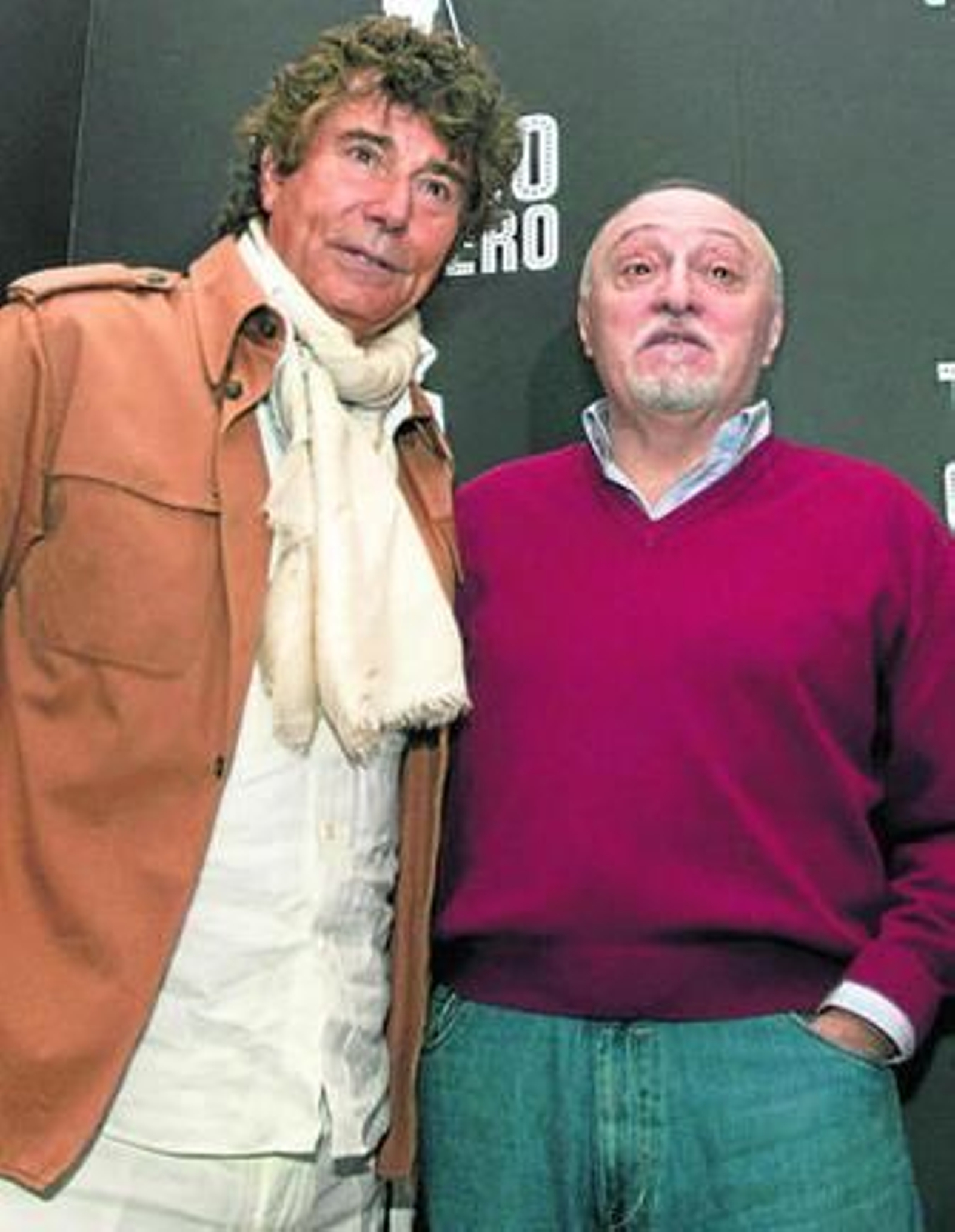 Jesús Quintero y Moncho Borrajo, ayer en el teatro.