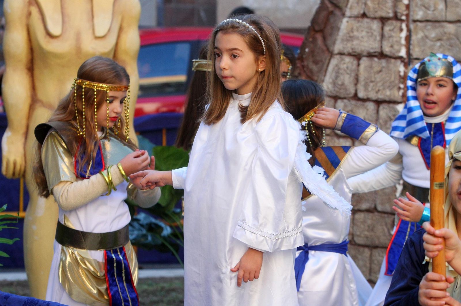 Imágenes del Belén viviente del Colegio María Inmaculada.