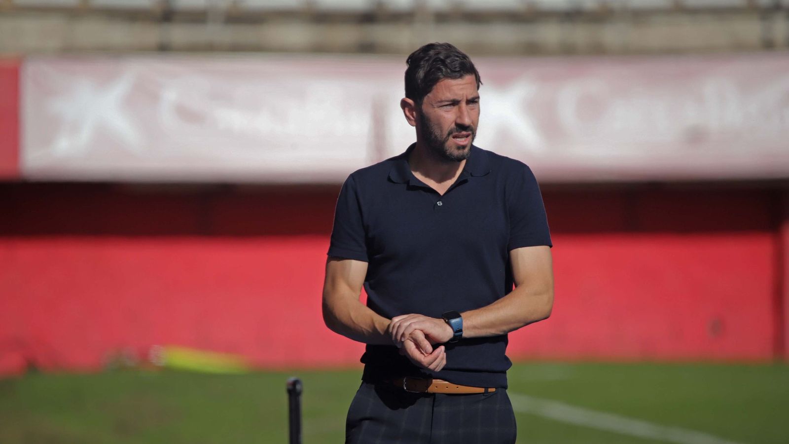 Javi Vázquez, el entrenador del Algeciras.