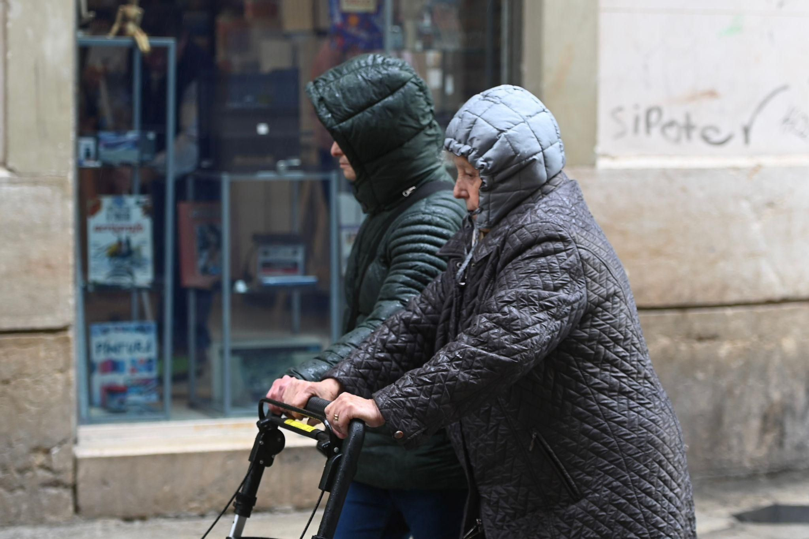 Lluvias, ayer, en Málaga.