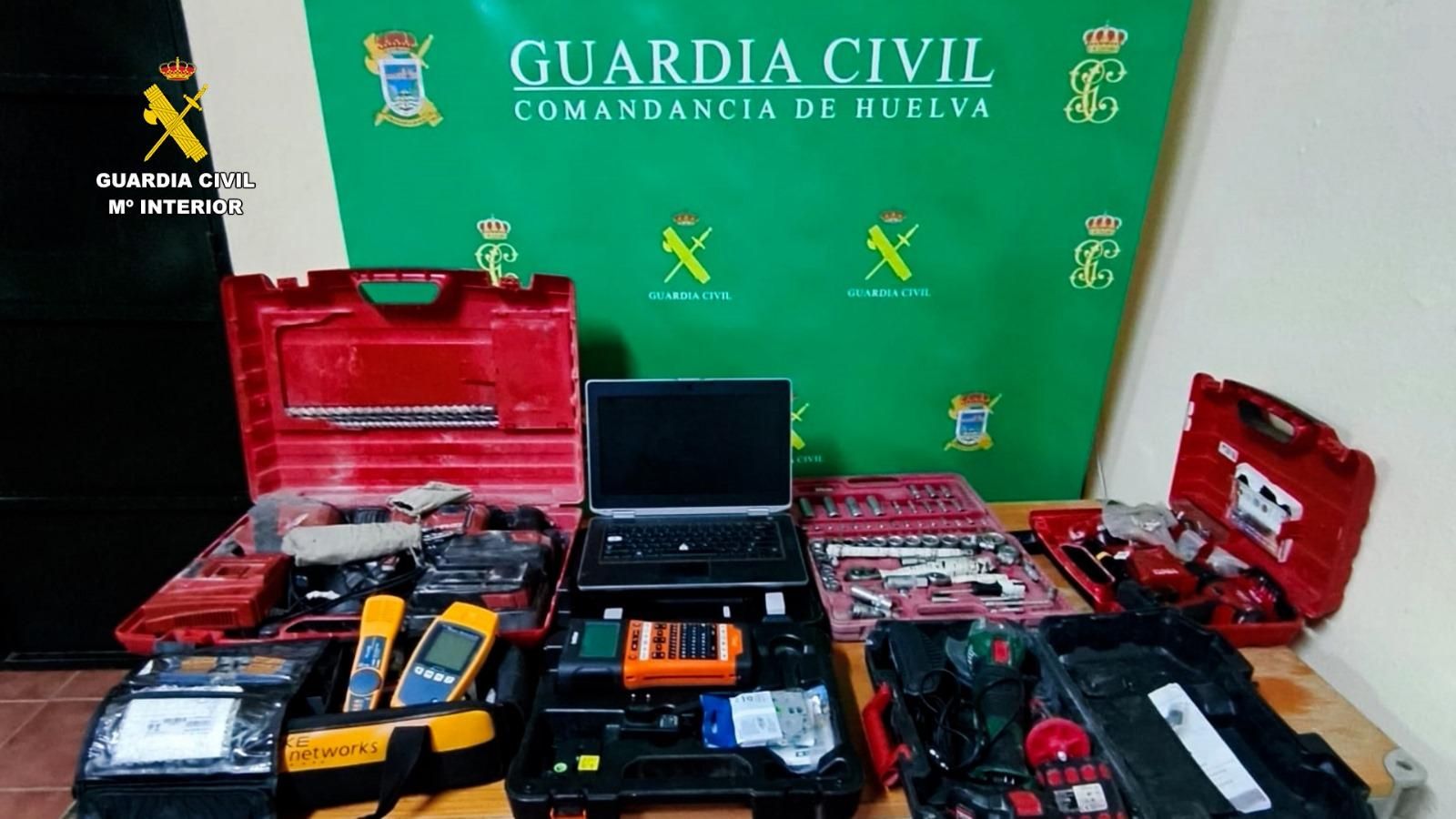 El material incautado en el robo.