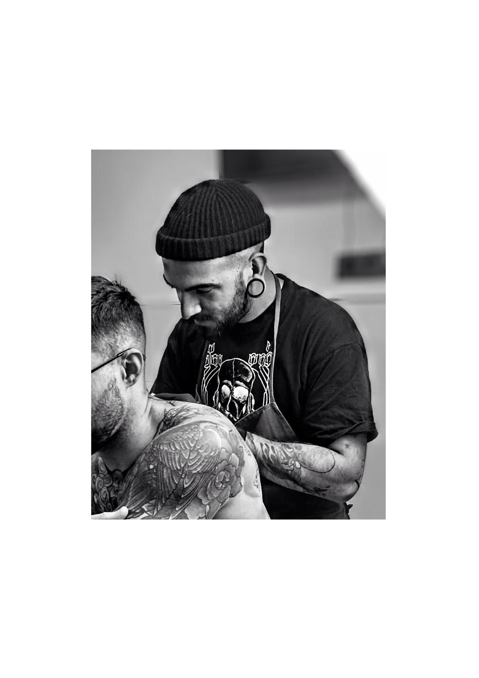 Toni García en plena faena.