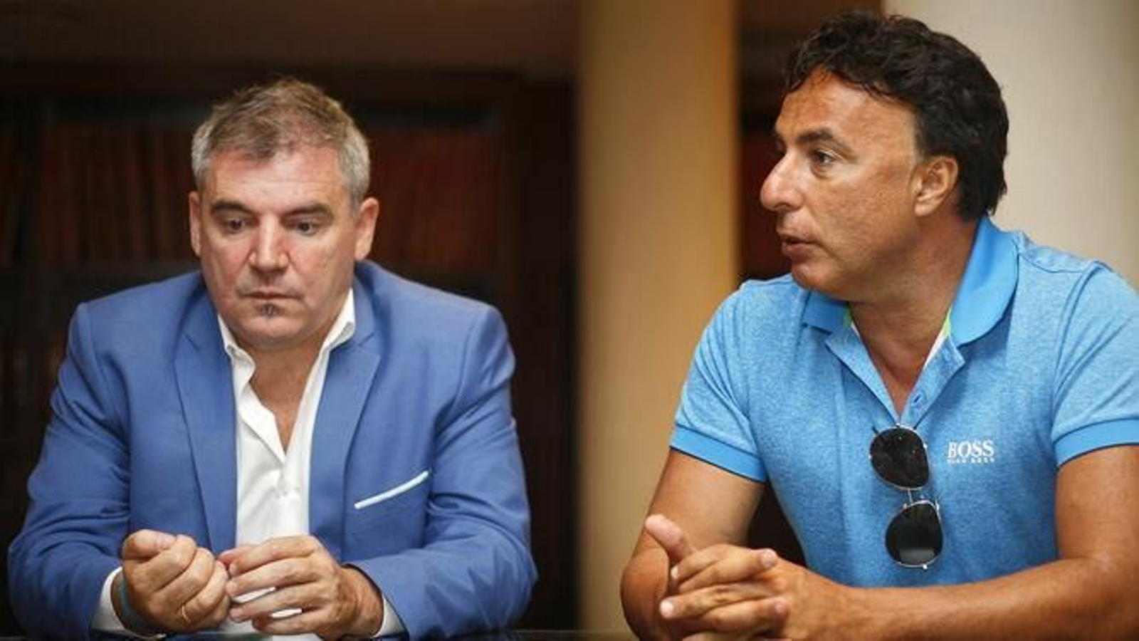 Manuel Vizcaíno (i) y Quique Pina.