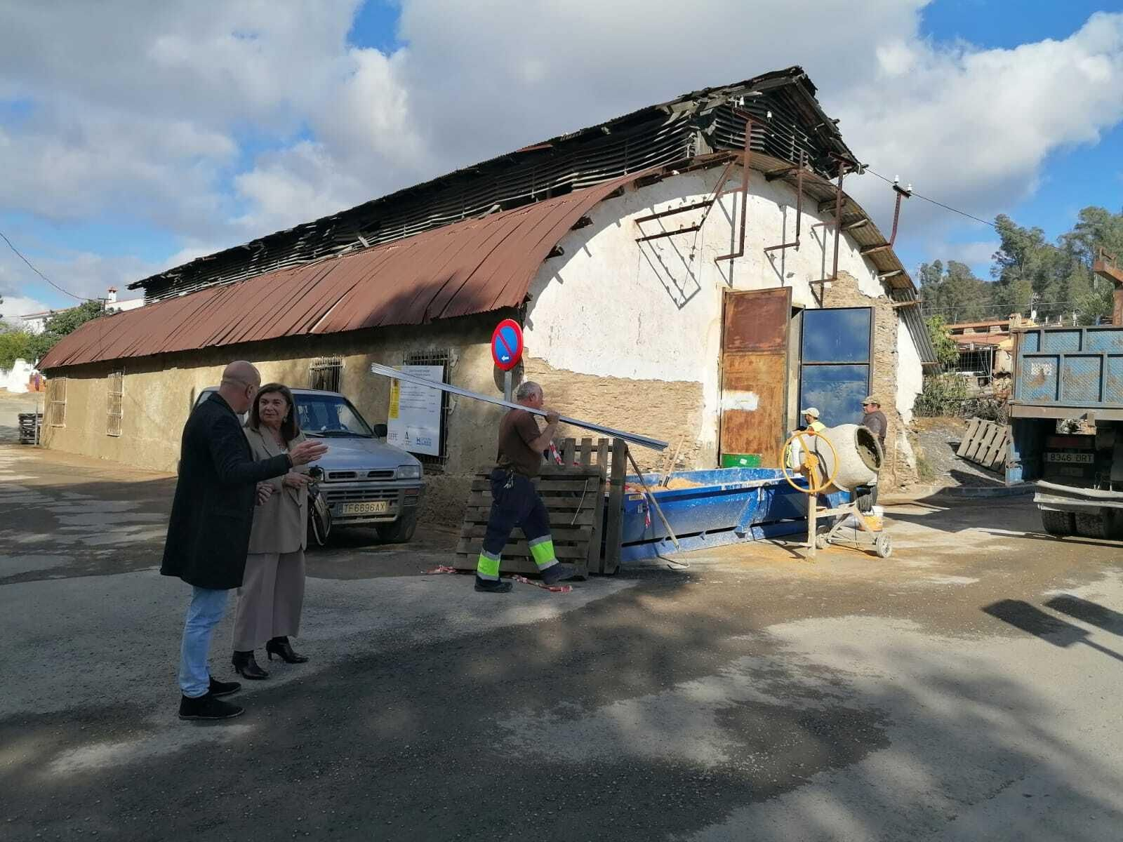 Estado de las obras del futuro Museo Minero de Calañas.