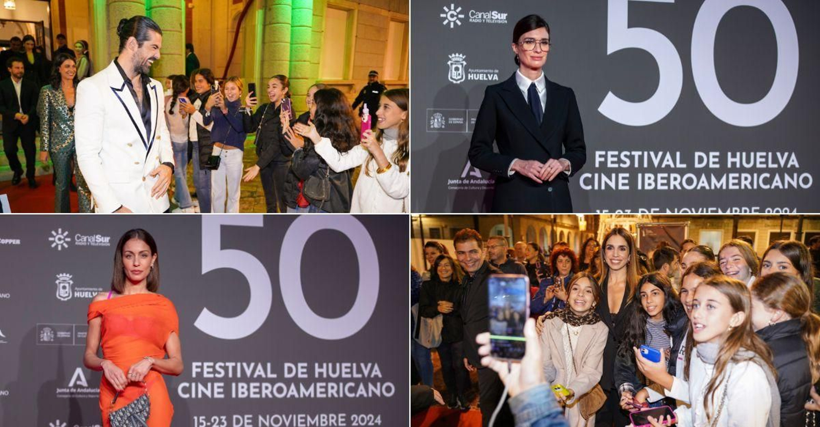 Algunas de las estrellas invitadas al Festival de Cine de Huelva.