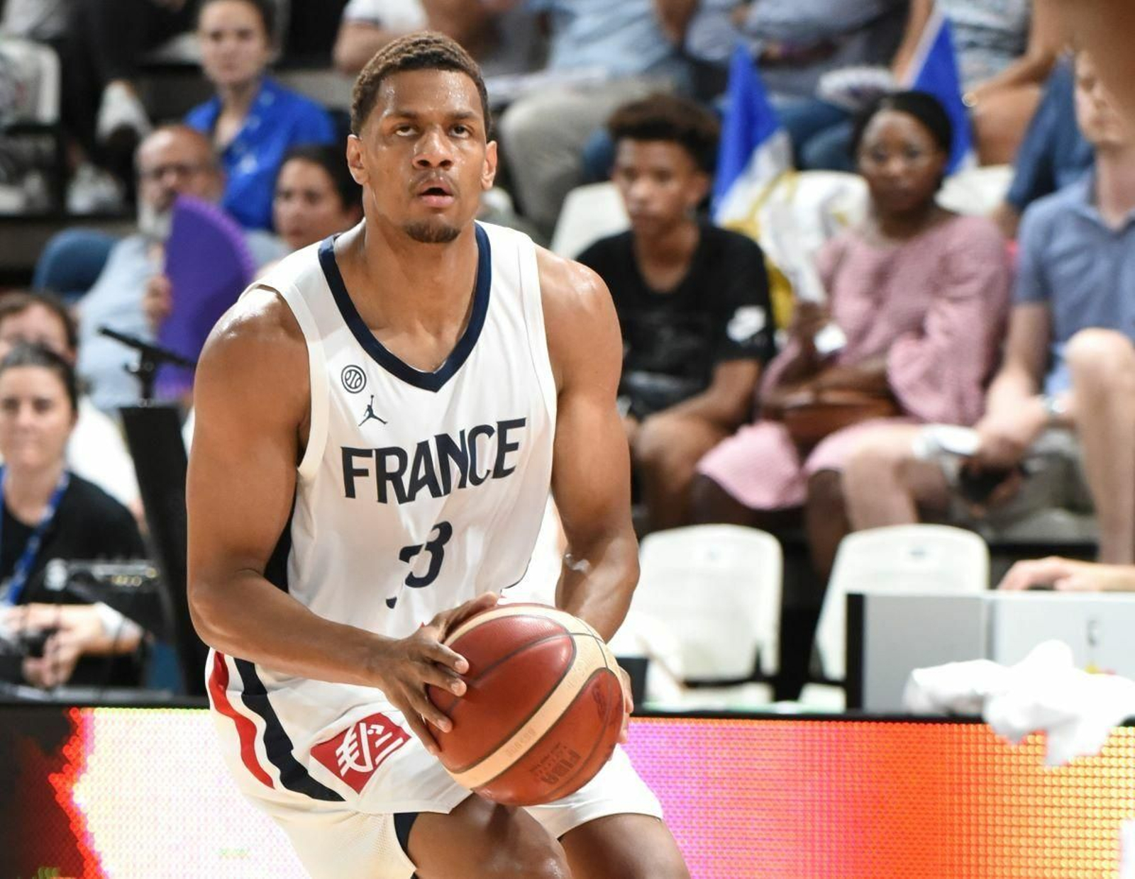 Axel Toupane, en el partido frente a Nueva Zelanda.