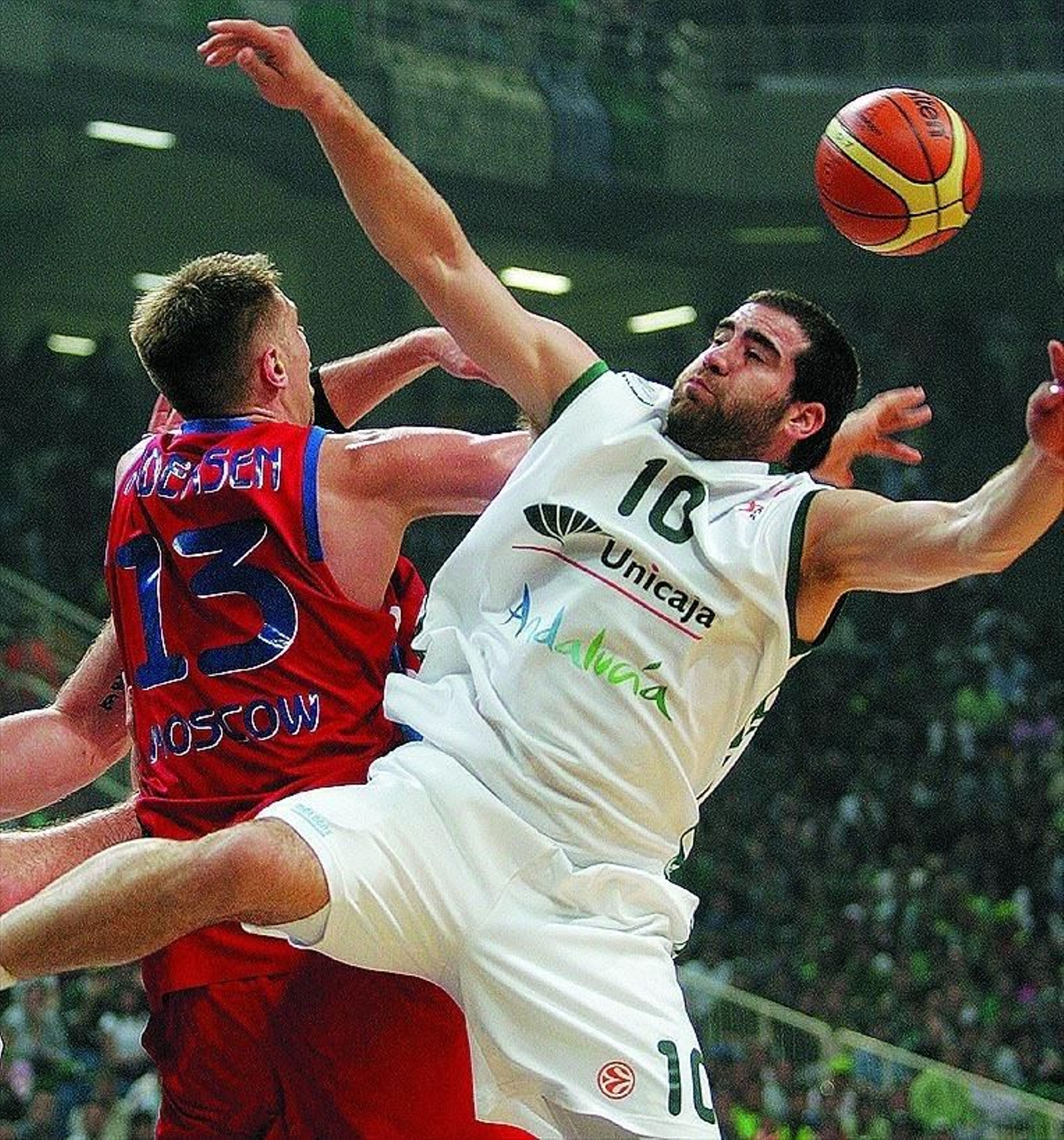 Cabezas y Andersen, en la Final Four de Atenas.