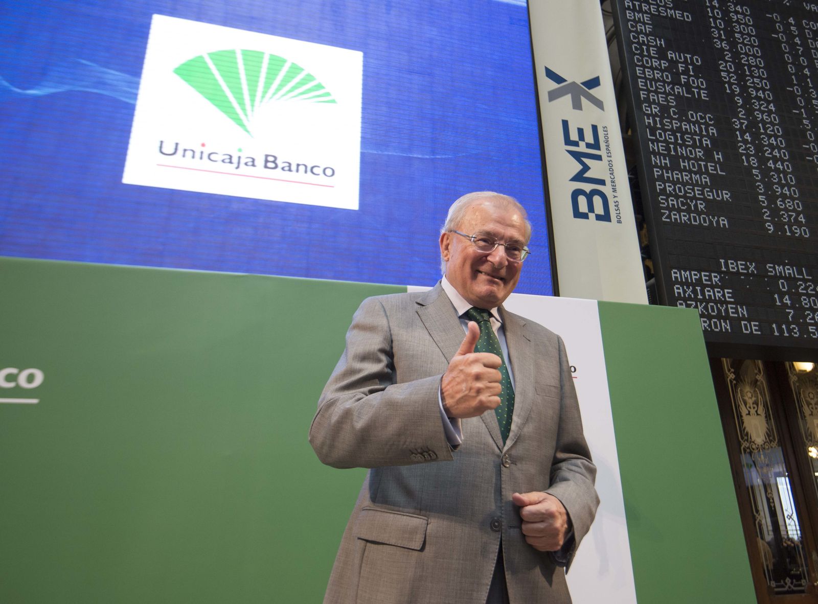 La salida a Bolsa de Unicaja Banco en imágenes