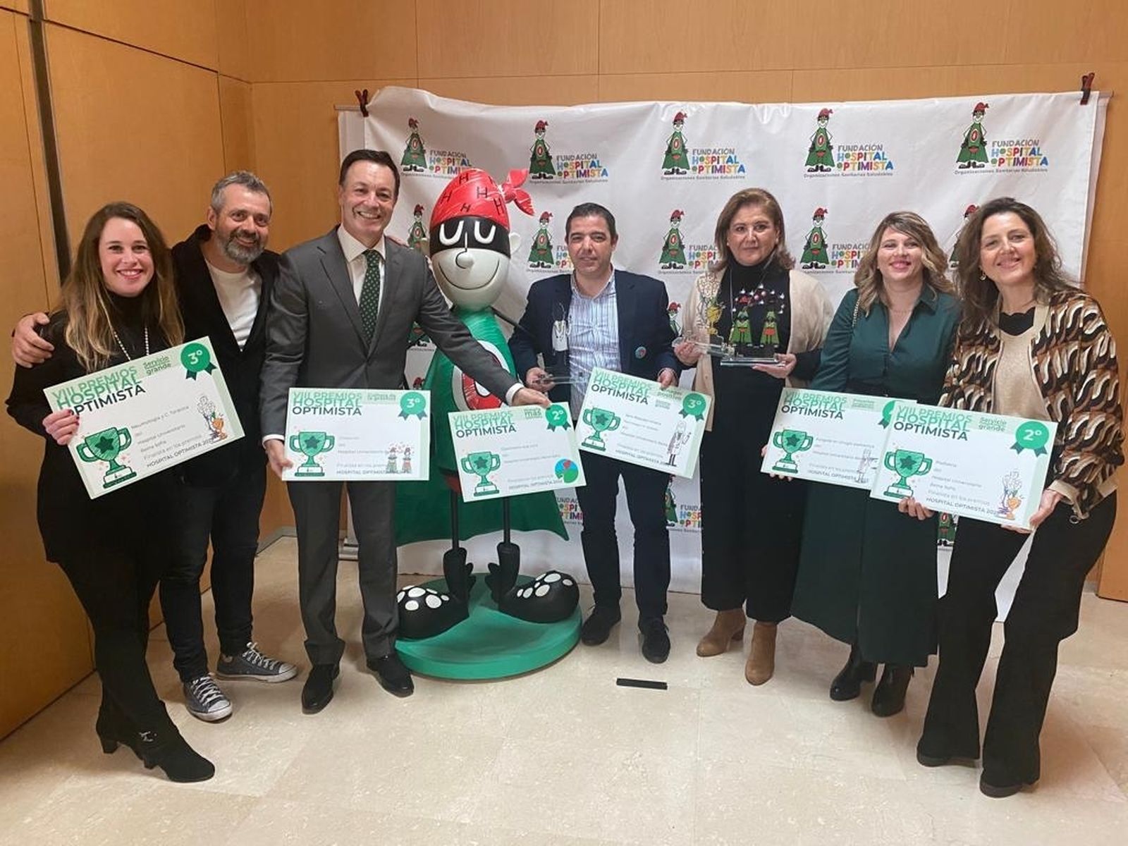 Responsables y profesionales del Reina Sofía en la gala de los premios.