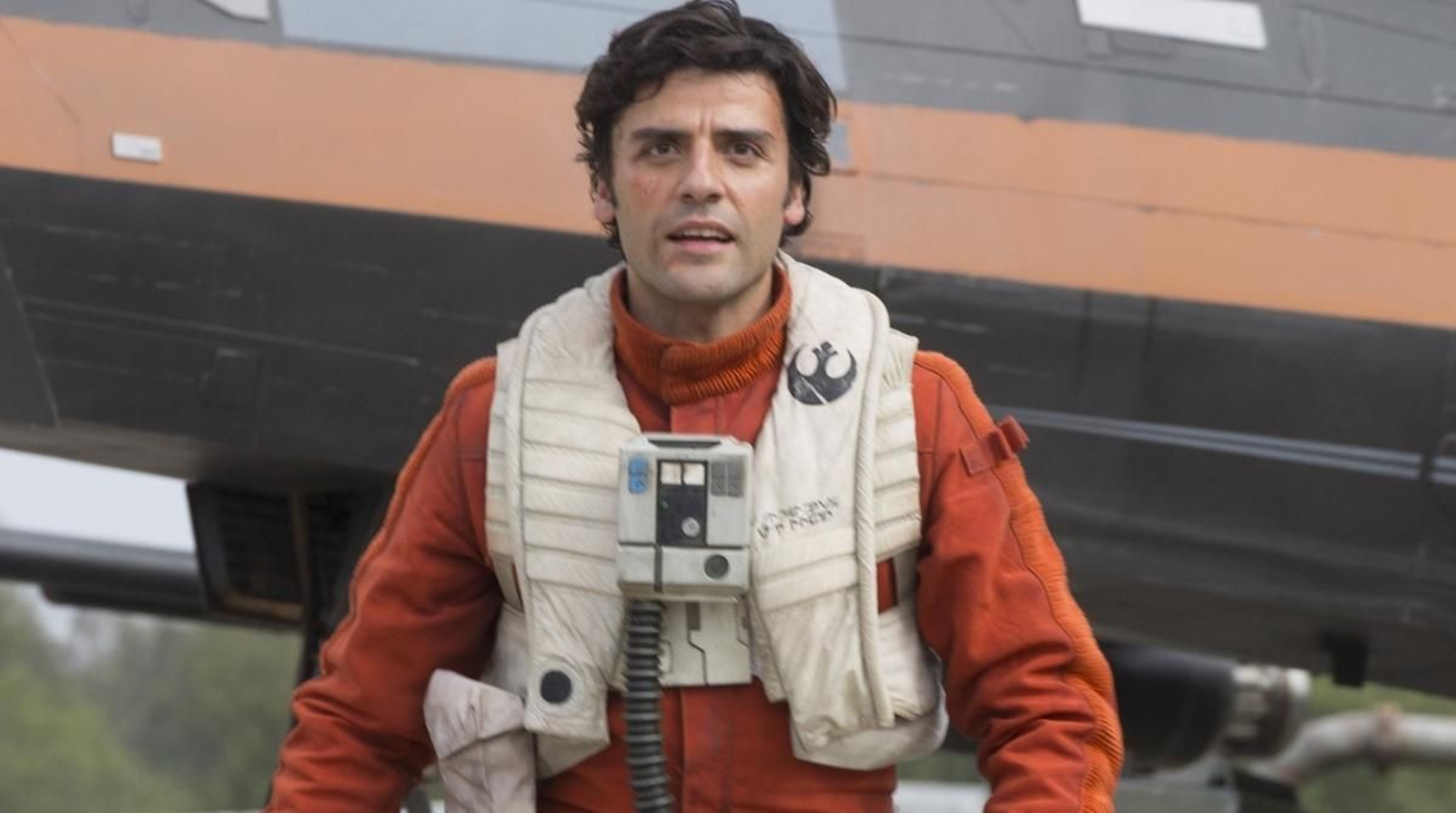 Óscar Isaac en el rol de Poe Dameron.