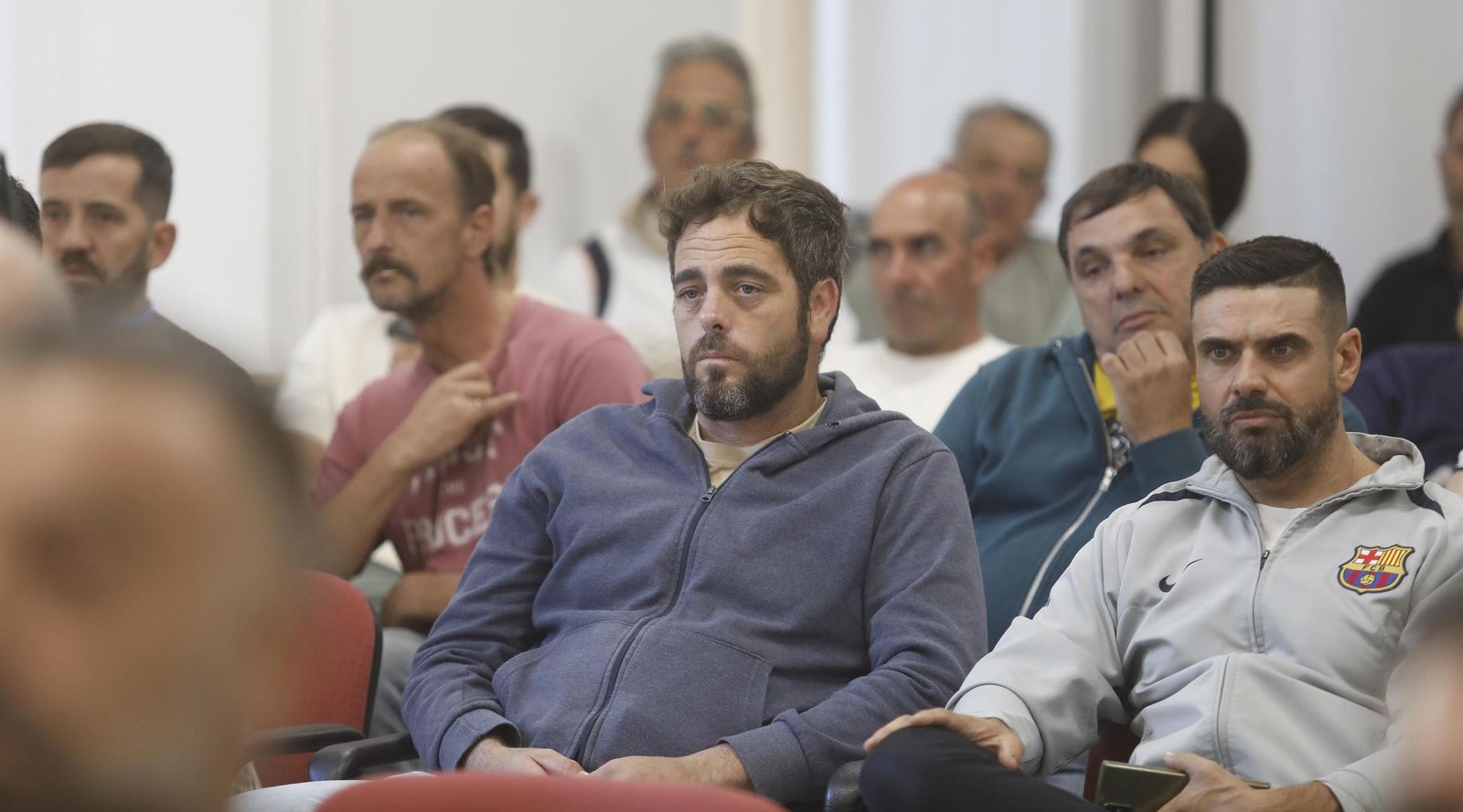 Asamblea de los trabajadores de la empresa Navec con Juan Carlos Ruiz Boix