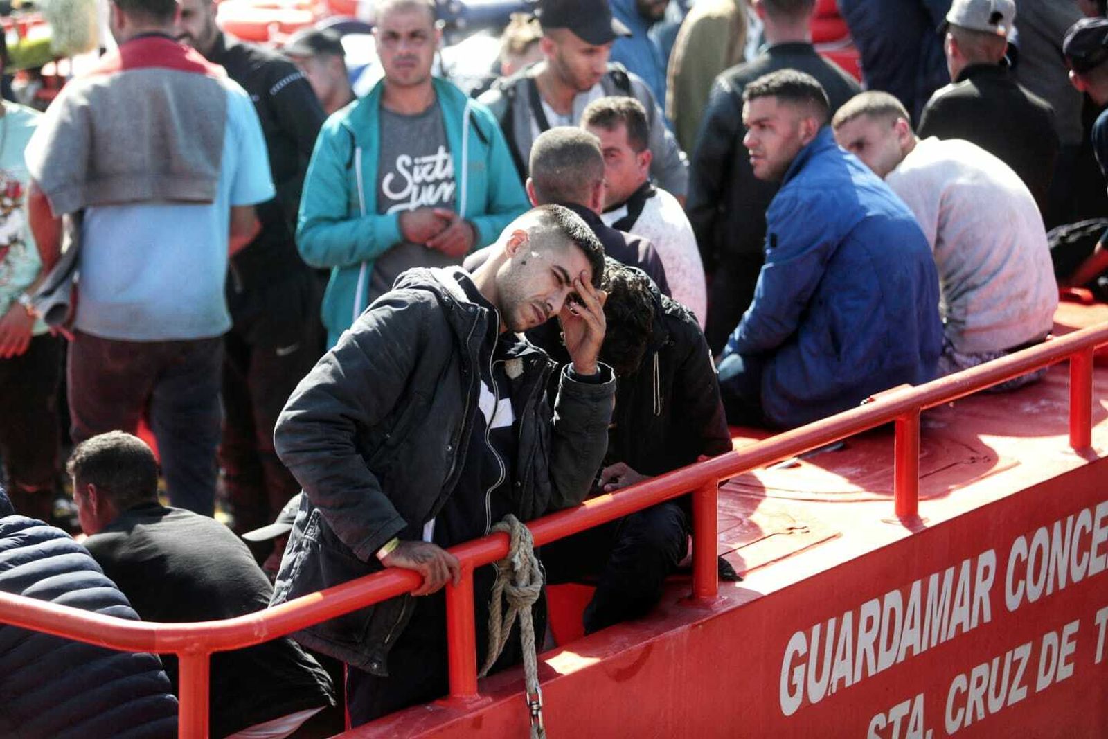 Llegada de una patera a Puerto América