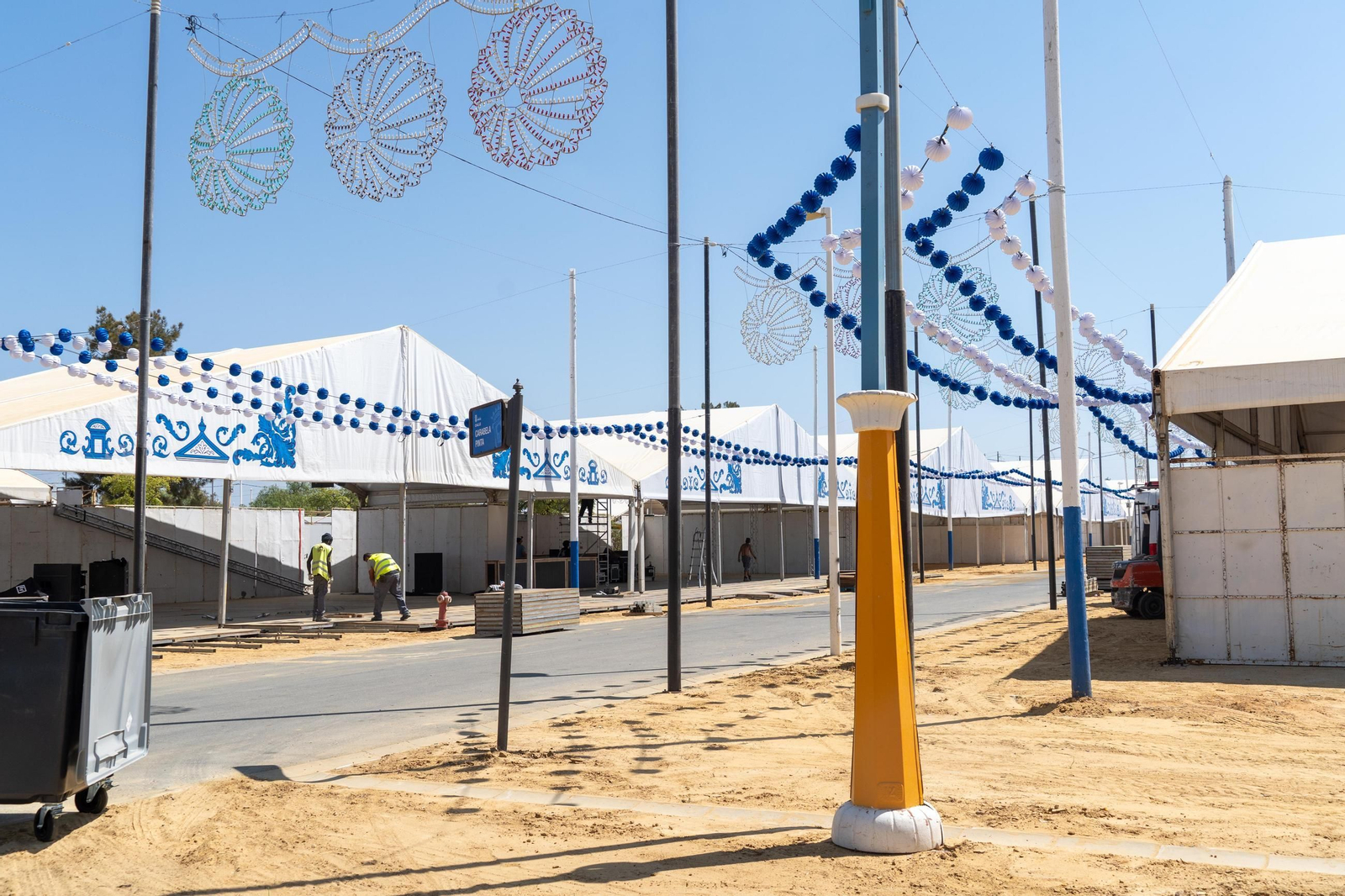 Imágenes de las Fiestas Colombinas días antes de su inauguración