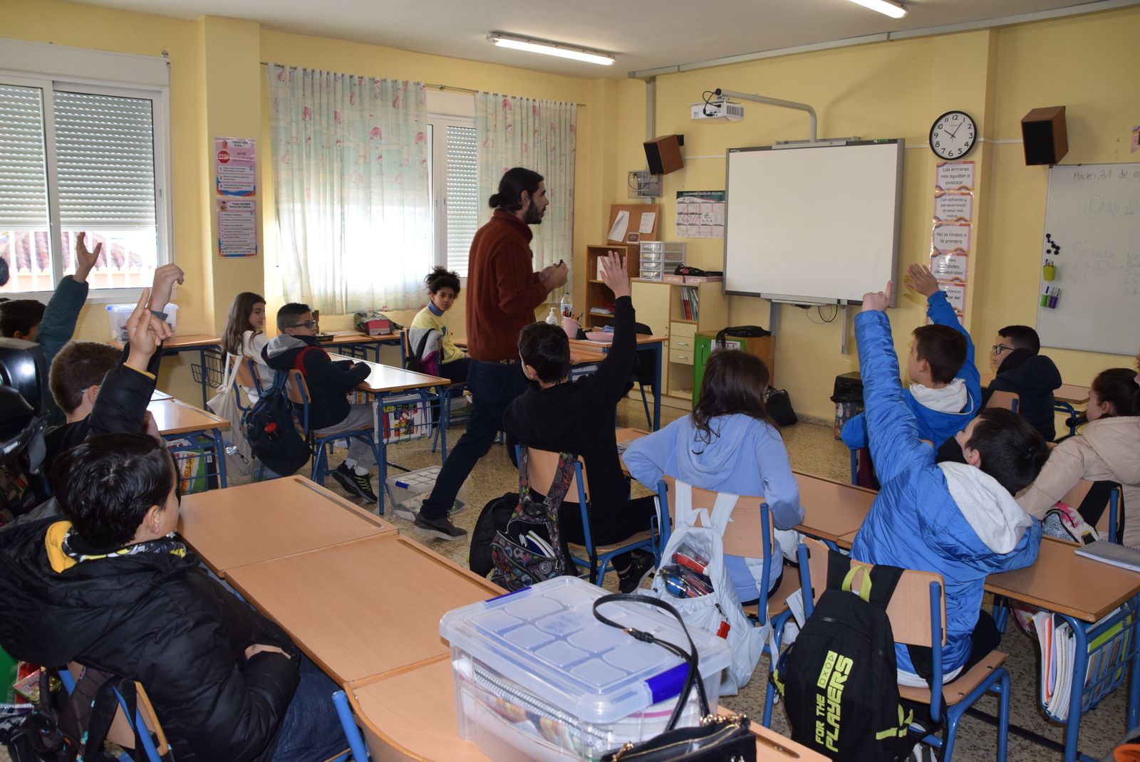 Un instante de la prueba.