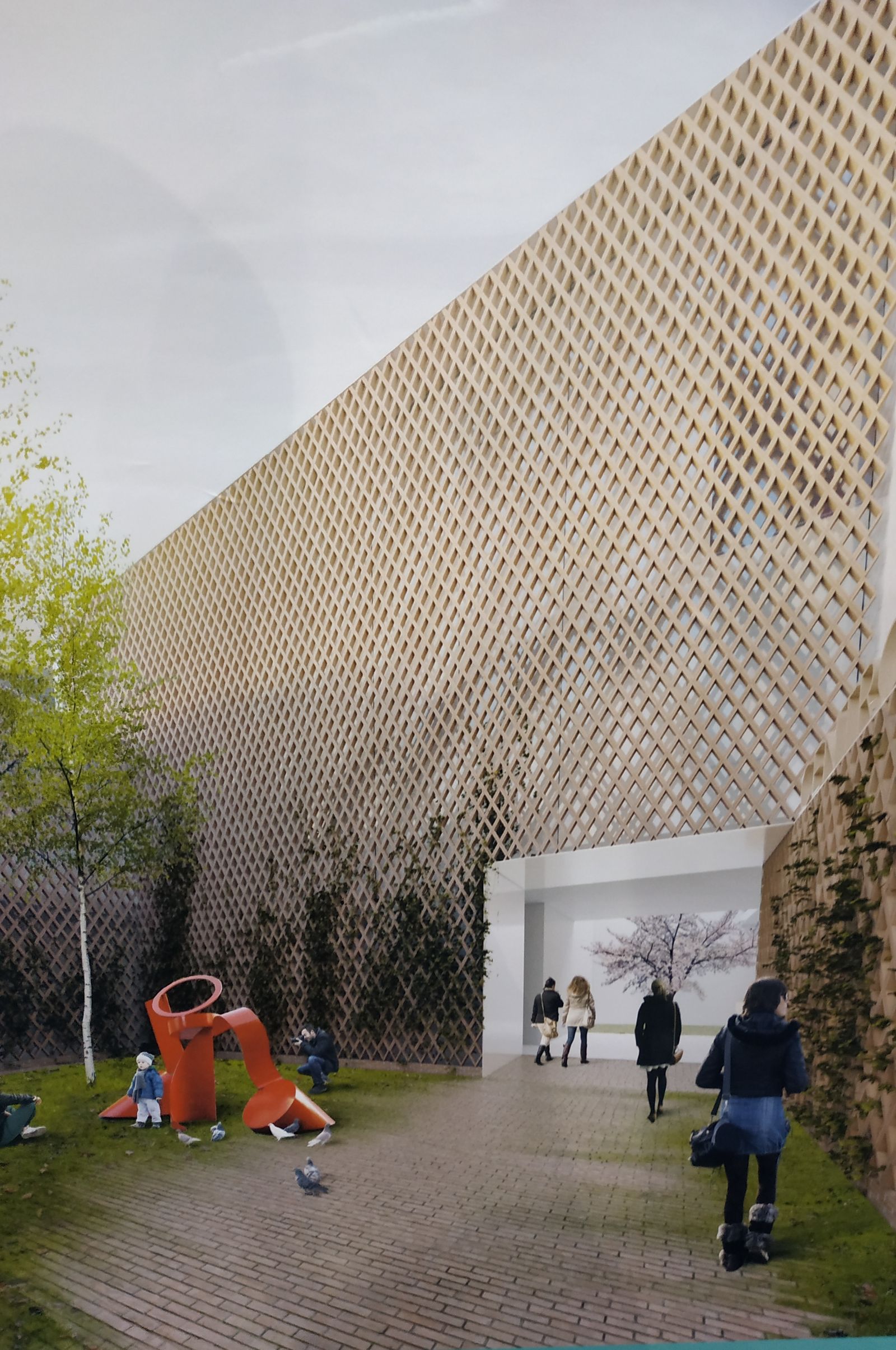 Detalles del diseño que se prevé para el futuro equipamiento.