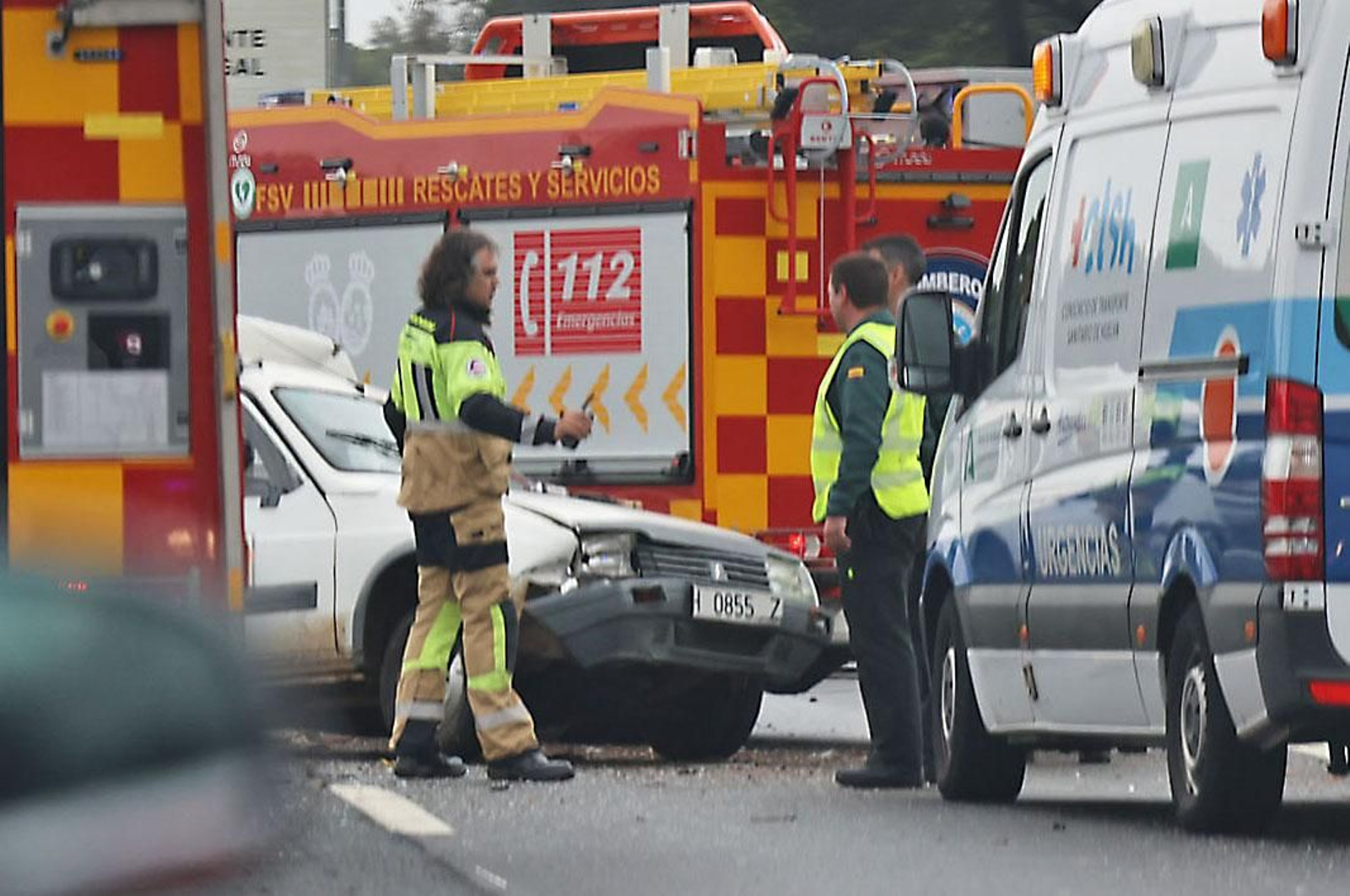 Imágenes del accidente en la autovía de Punta Umbría a Huelva
