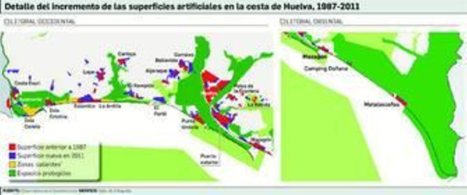 Una gran construcción de playa, con los bañistas casi a su sombra.