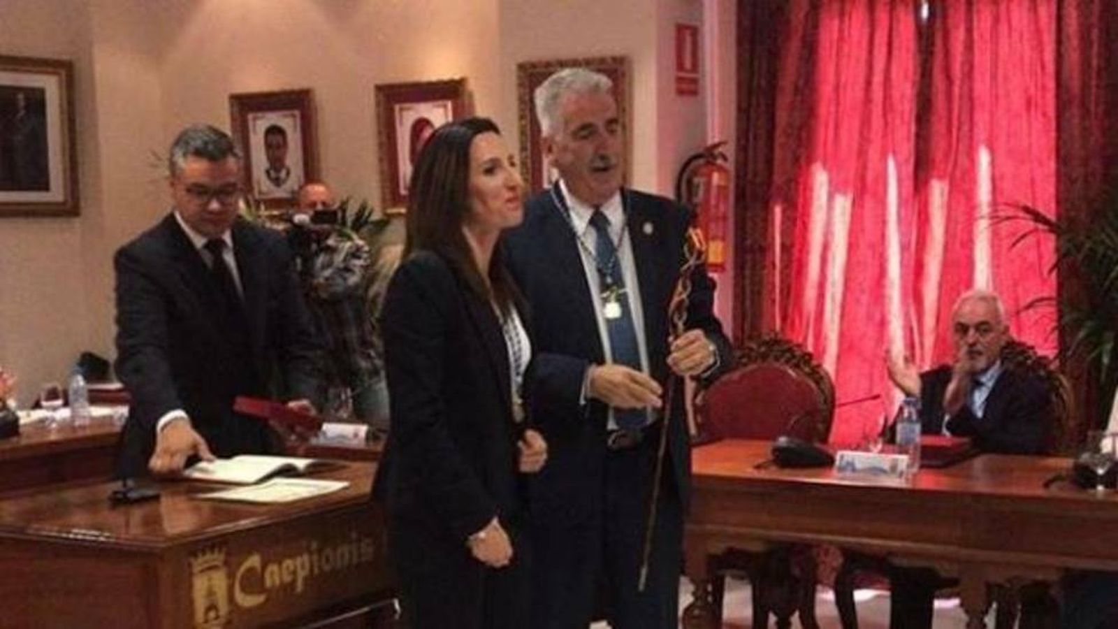 Luis Mario Aparcero, el día de su toma de posesión