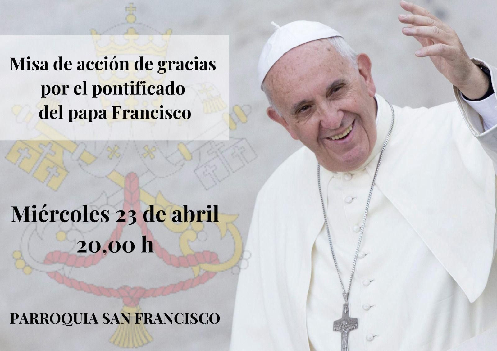 La misa de acción de gracias será este miércoles en la parroquia de los jesuitas.