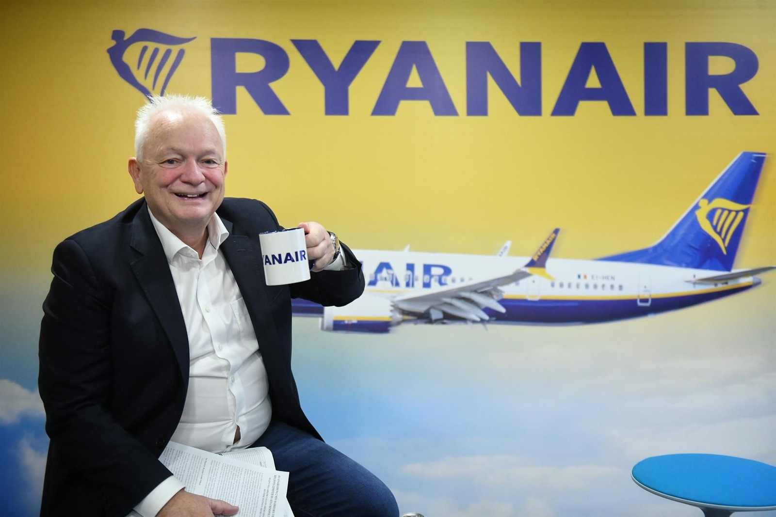 El consejero delegado de Ryanair, Eddie Wilson, durante una rueda de prensa.