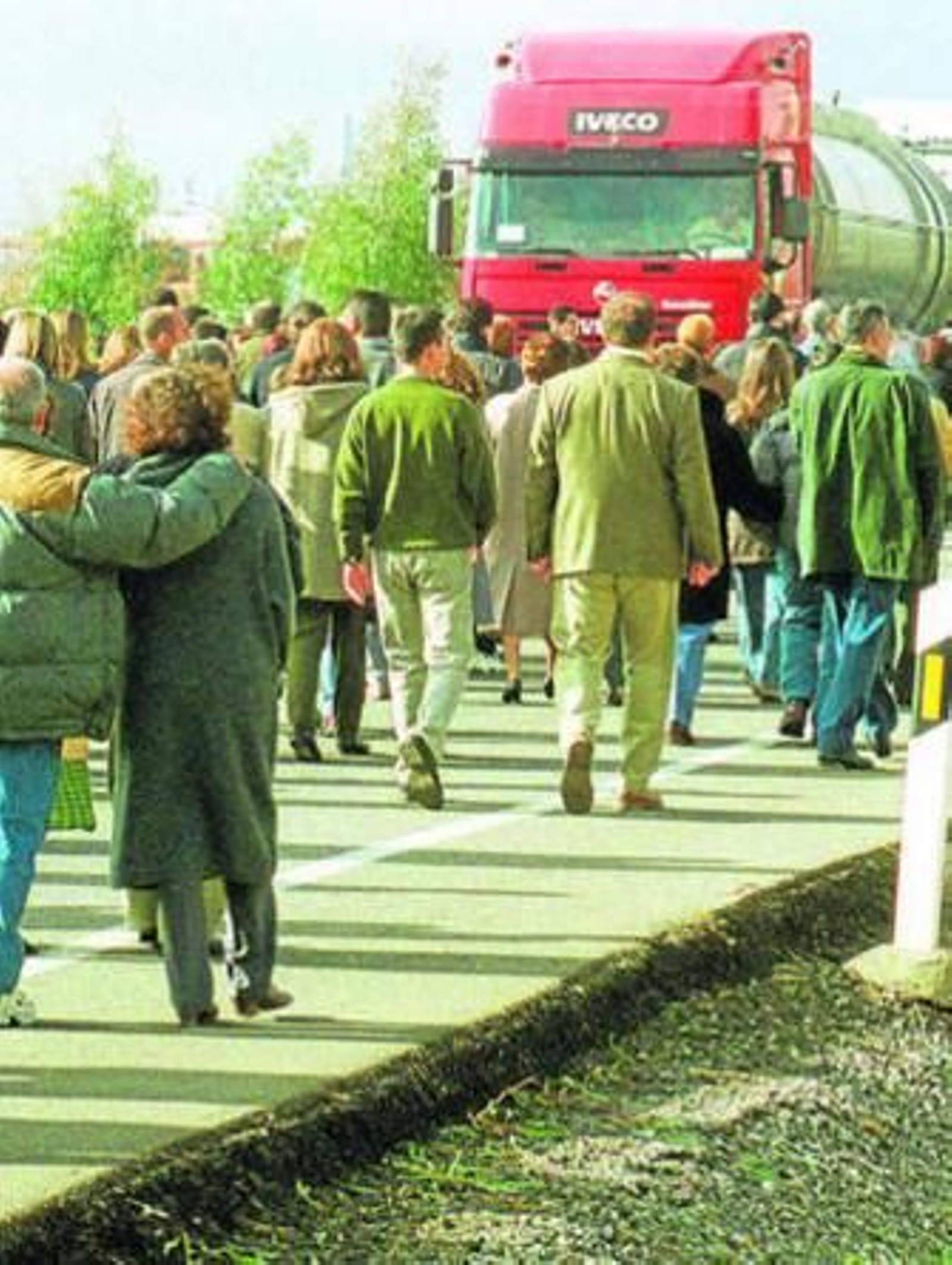 Uno de los cortes de carretera para reivindicar el primer Miner.