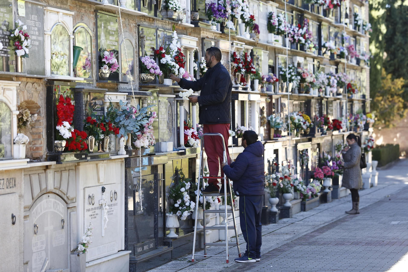 Las imágenes de Día de todos los santos en el cementerio