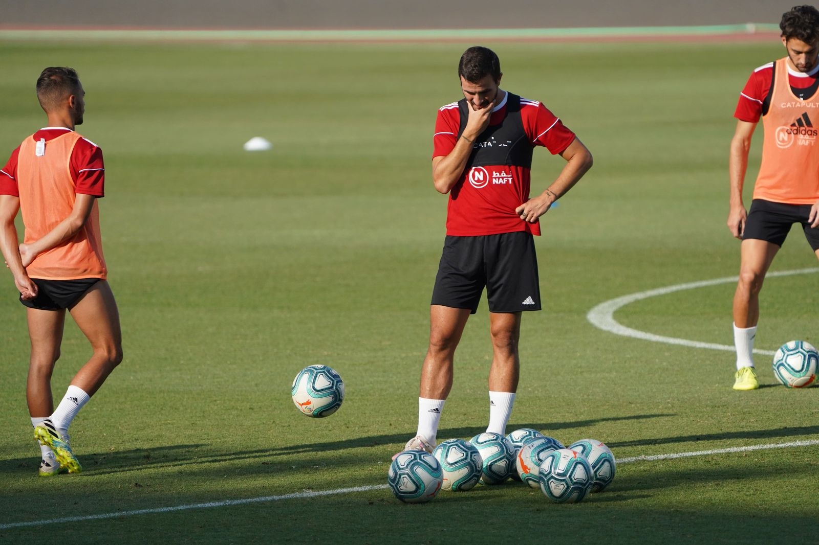 Juan Muñoz, en un entrenamiento de la pasada semana.