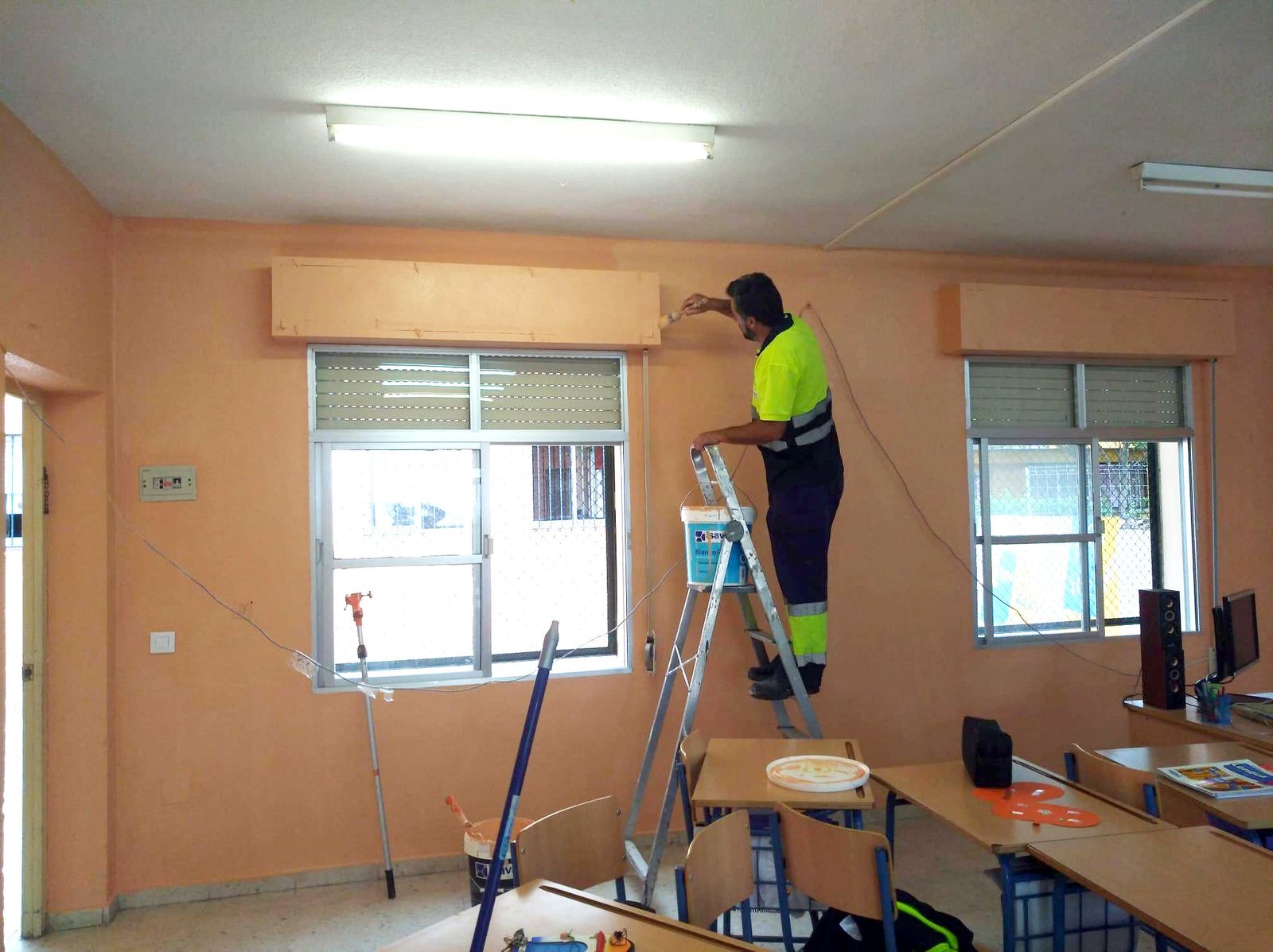 Trabajos en el colegio Virgen del Pilar.