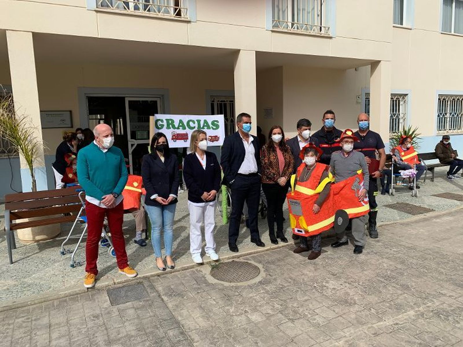 Imagen durante el homenaje a los bomberos de Puente Genil.