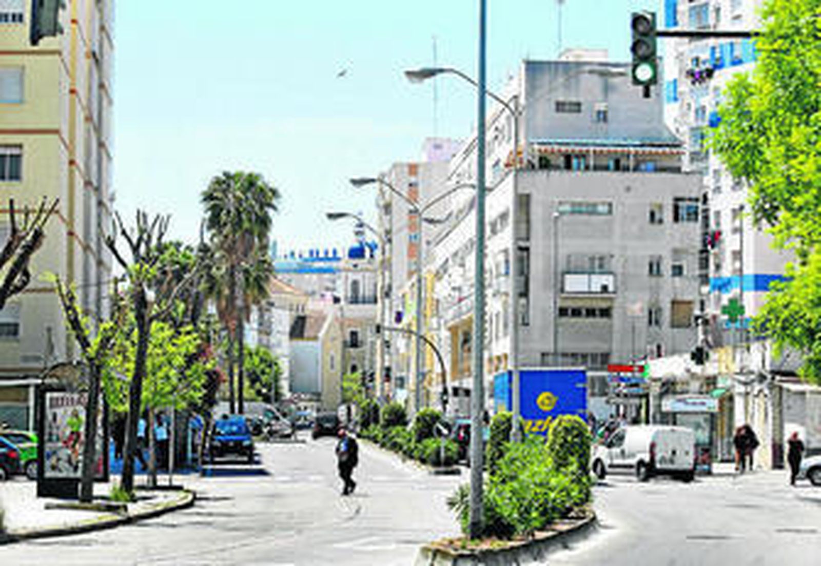 Al fondo, la esquina de Alcalde Blázquez donde se realizaban las transacciones de droga.