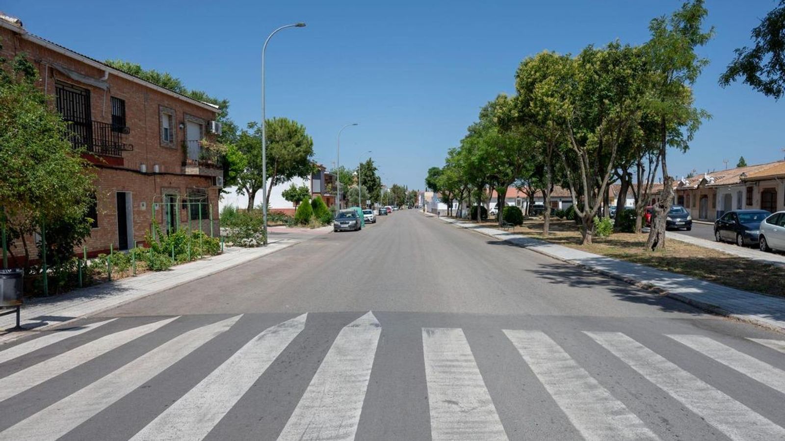 Imagen de la zona de la barriada de La Paz en Linares donde el hombre fue abatido. Imagen de la zona de la barriada de La Paz en Linares donde el hombre fue abatido.