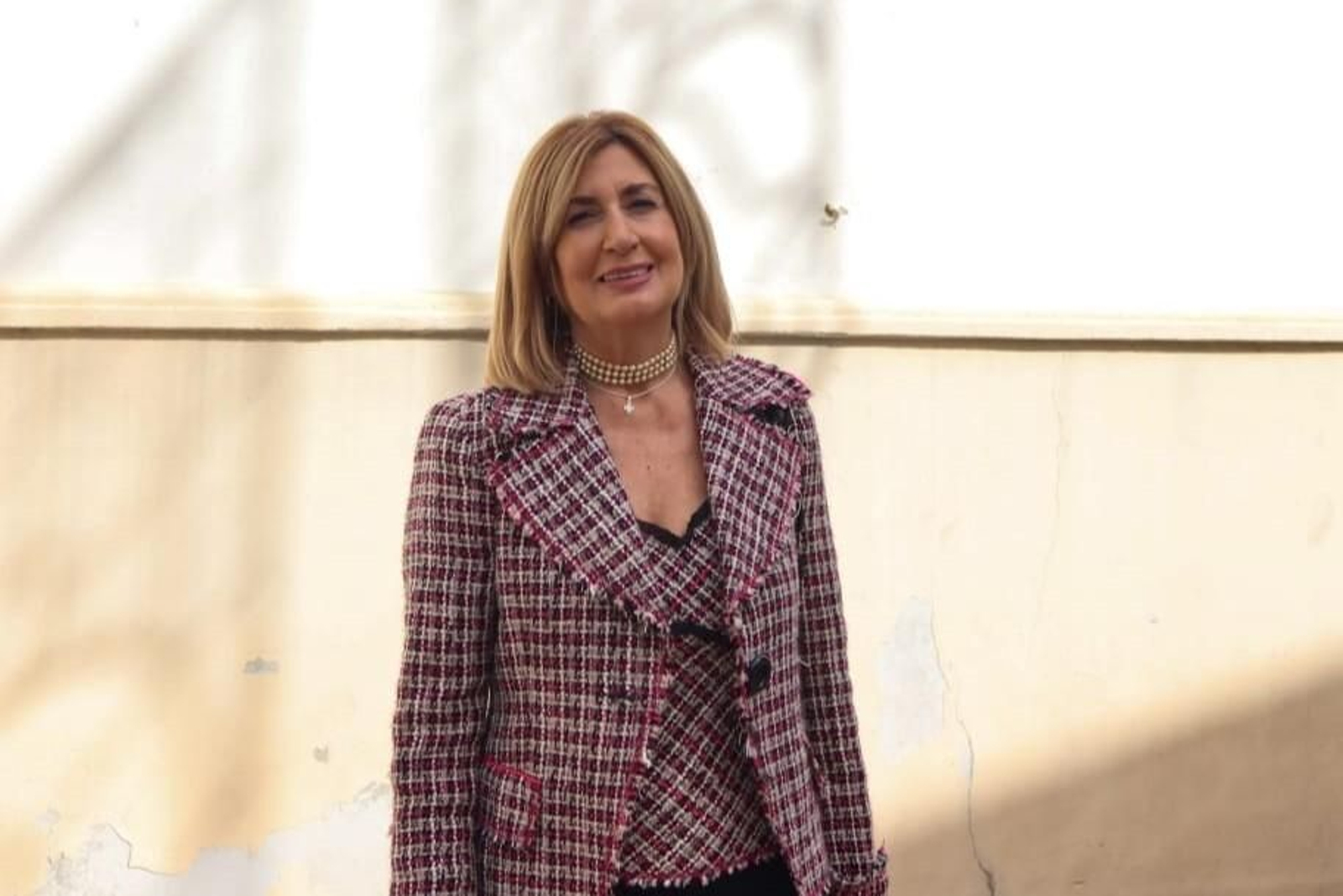 Mercedes Mantis, la primera hermana mayor del Nazareno de Huelva.