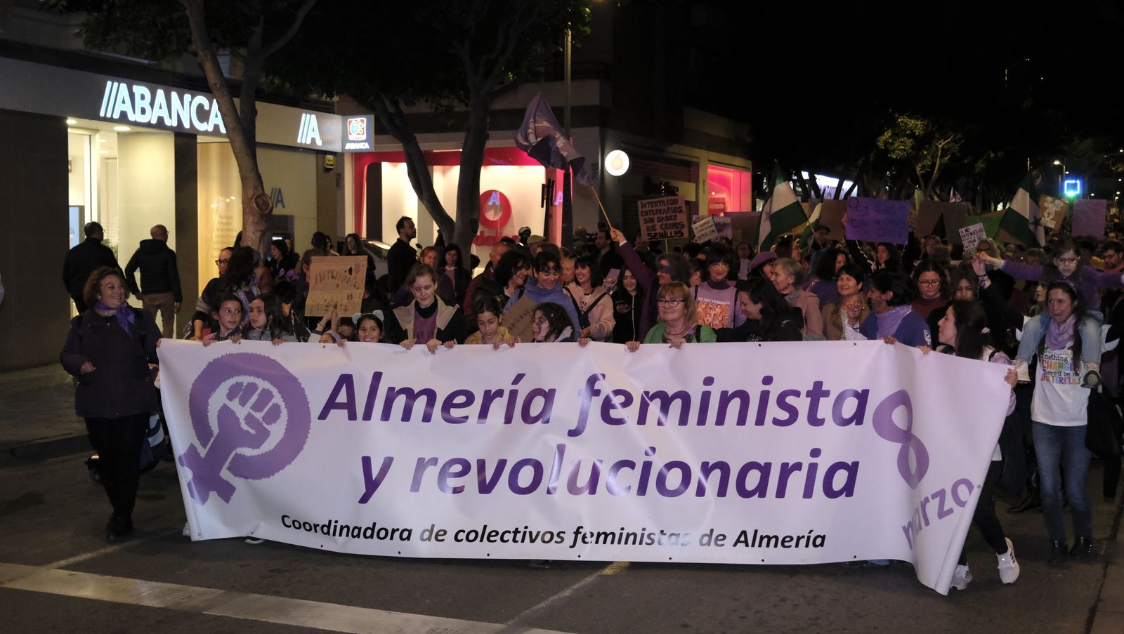 Imágenes de las manifestaciones por el Día de la Mujer en Almería