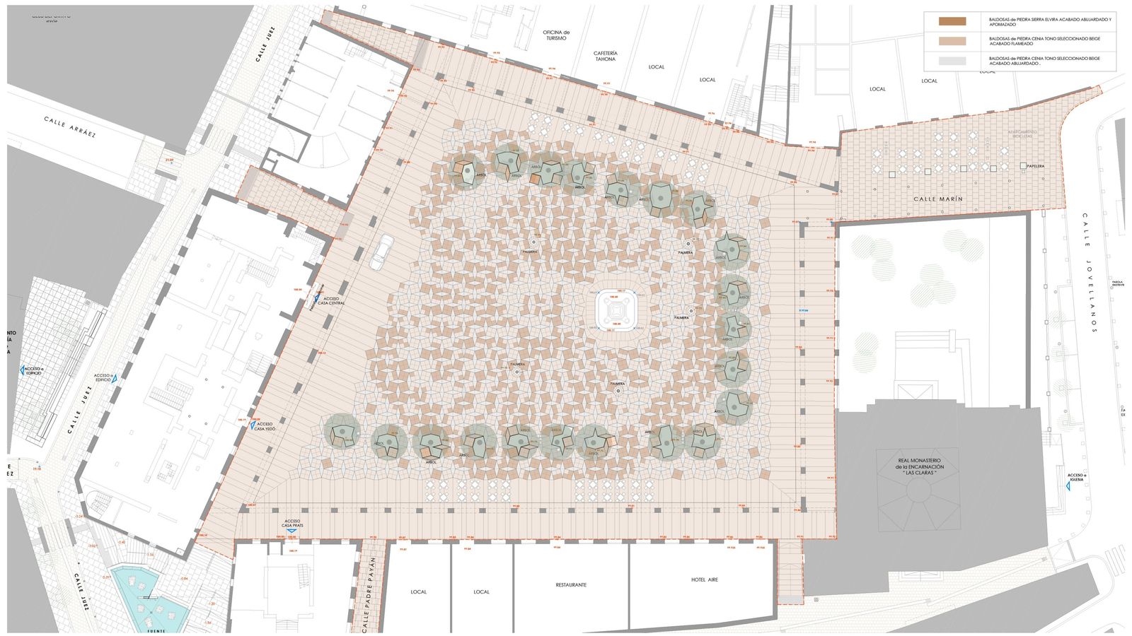 Plano del mosaico del 'Sol de Portocarrero'