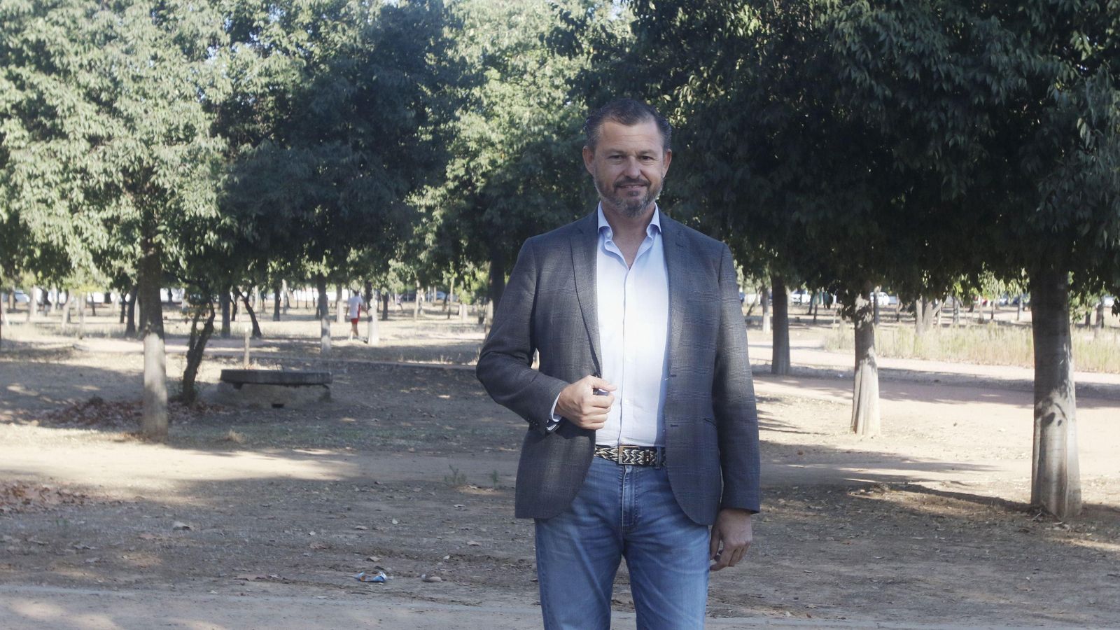 El delegado de Infraestructuras, David Dorado, en el circuito.