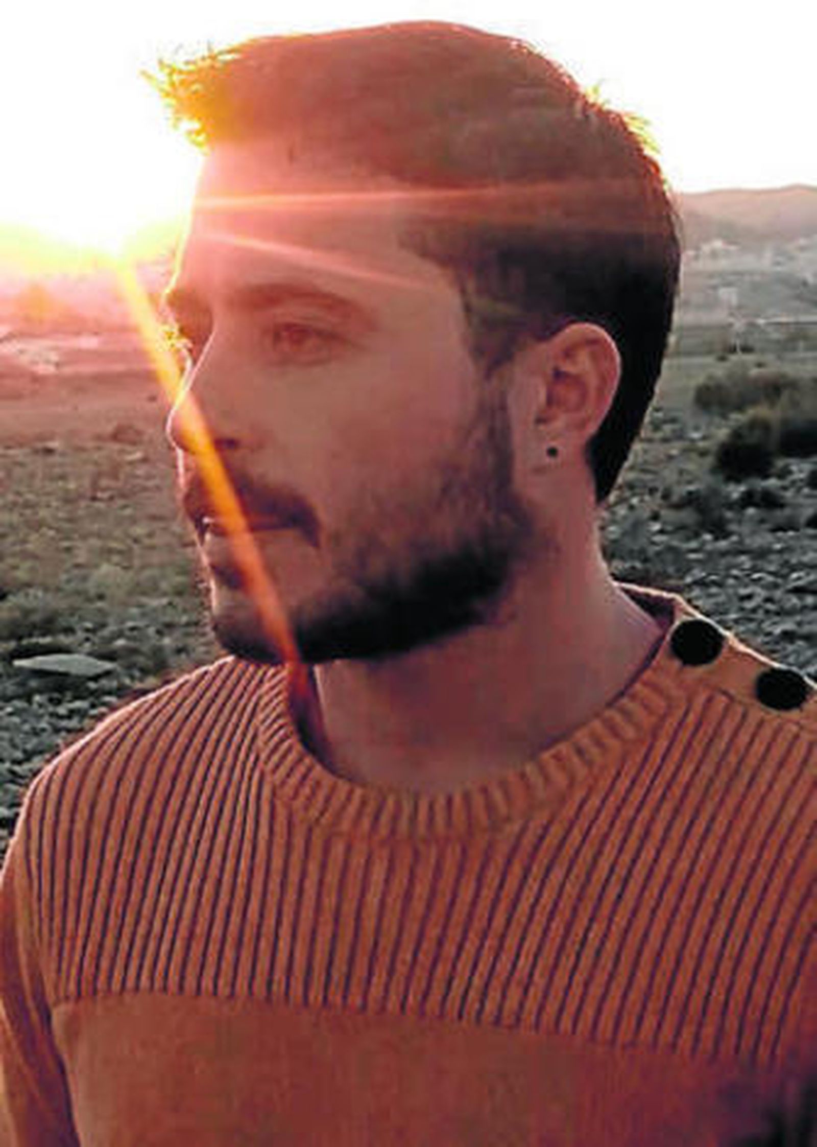 JD Roi en uno de los paisajes de su pueblo, Vera.