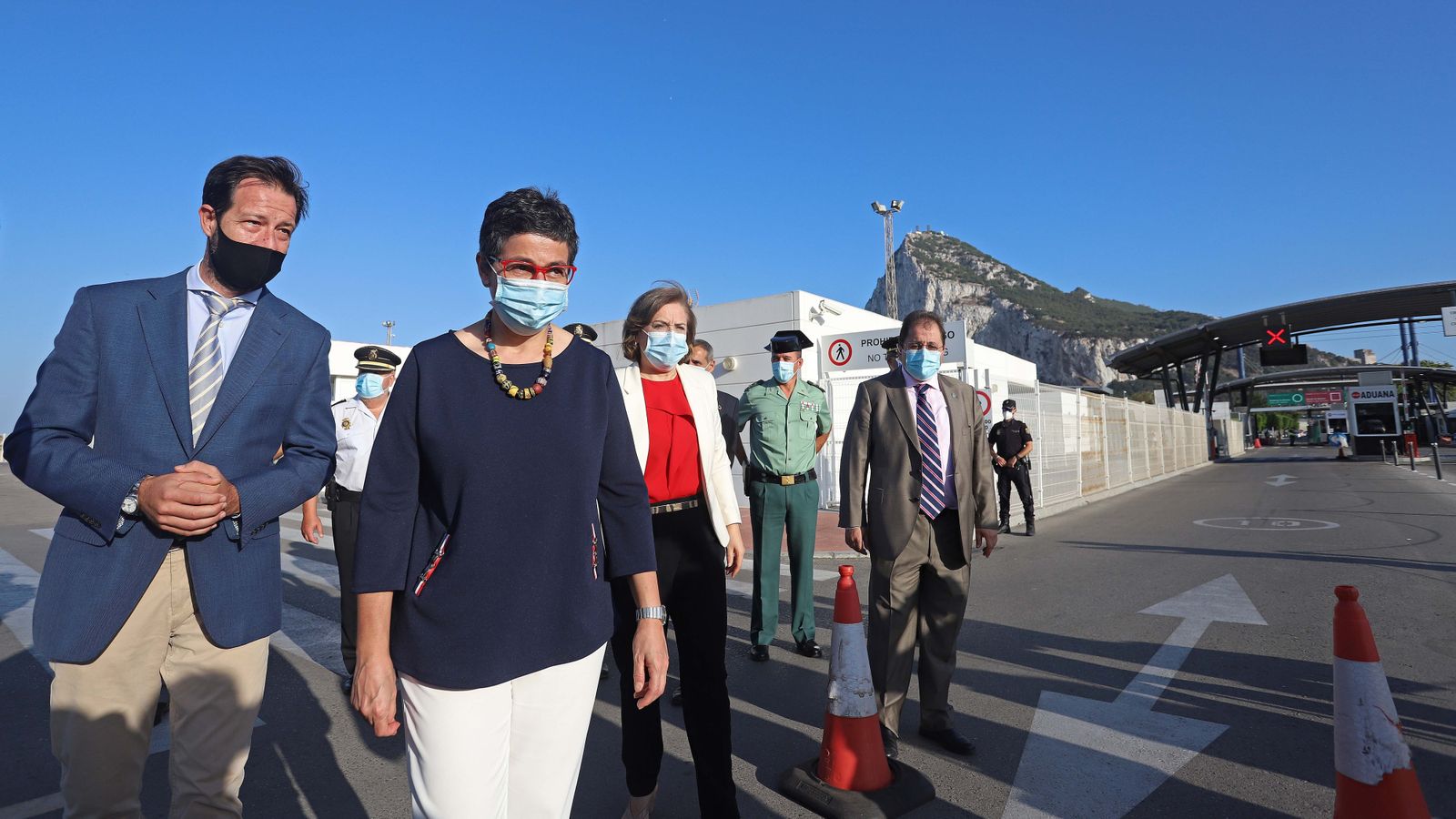 Visita de Arancha González Laya a La Línea y la Verja de Gibraltar