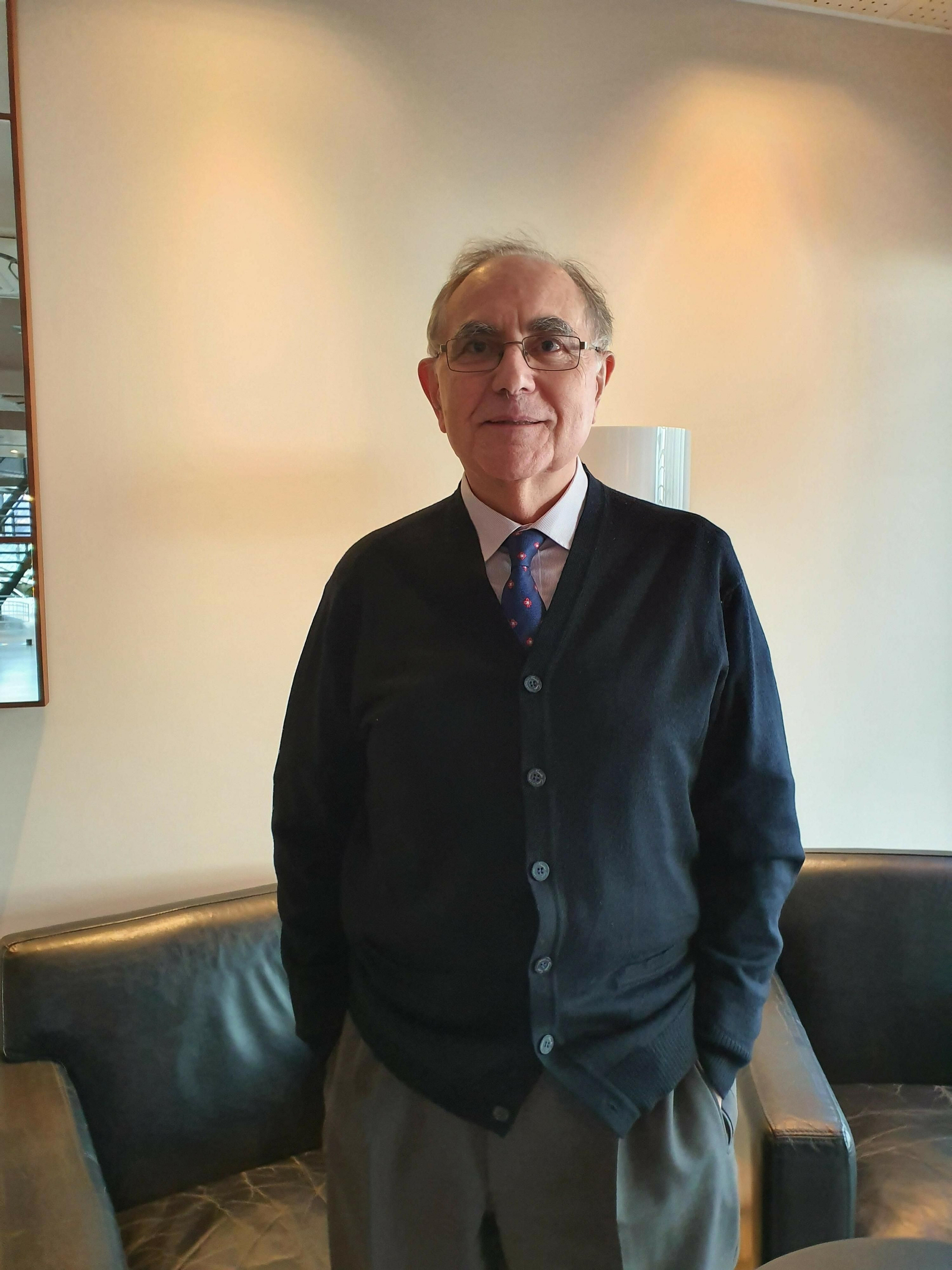 Antonio Campos, durante el encuentro. Antonio Campos, durante el encuentro.