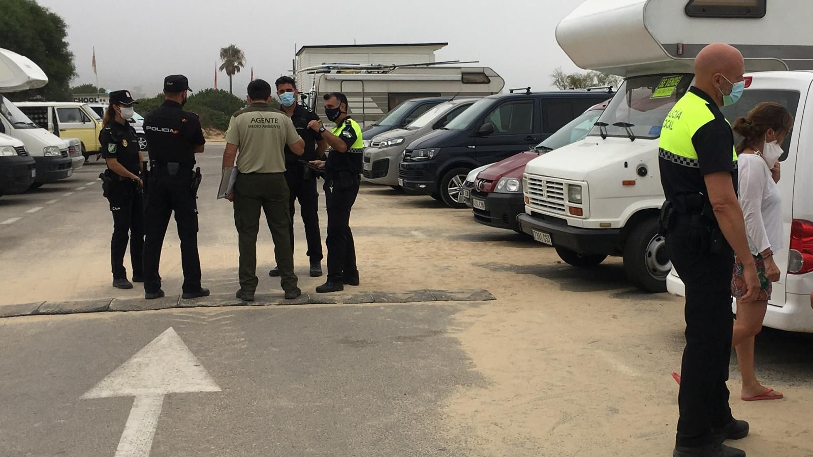 Una de las intervenciones contra la acampada ilegal.