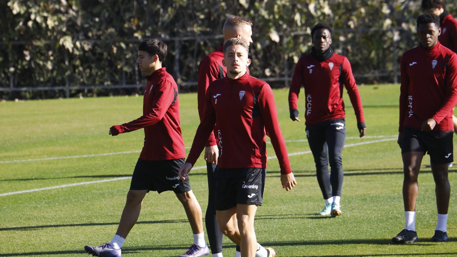 Isma Ruiz, en un entrenamiento del Córdoba CF.