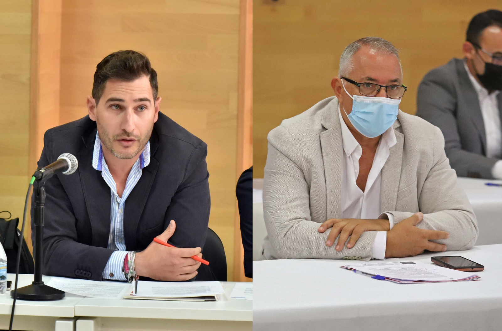 Fran Fernández y Jesús Pascual, en plenos del Ayuntamiento de Algeciras