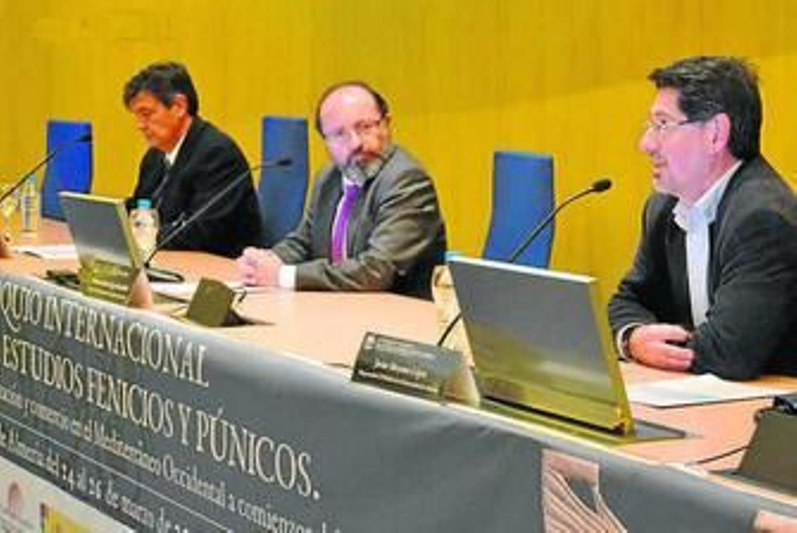 López Castro con Francisco Javier Moyano y Francisco Egea.