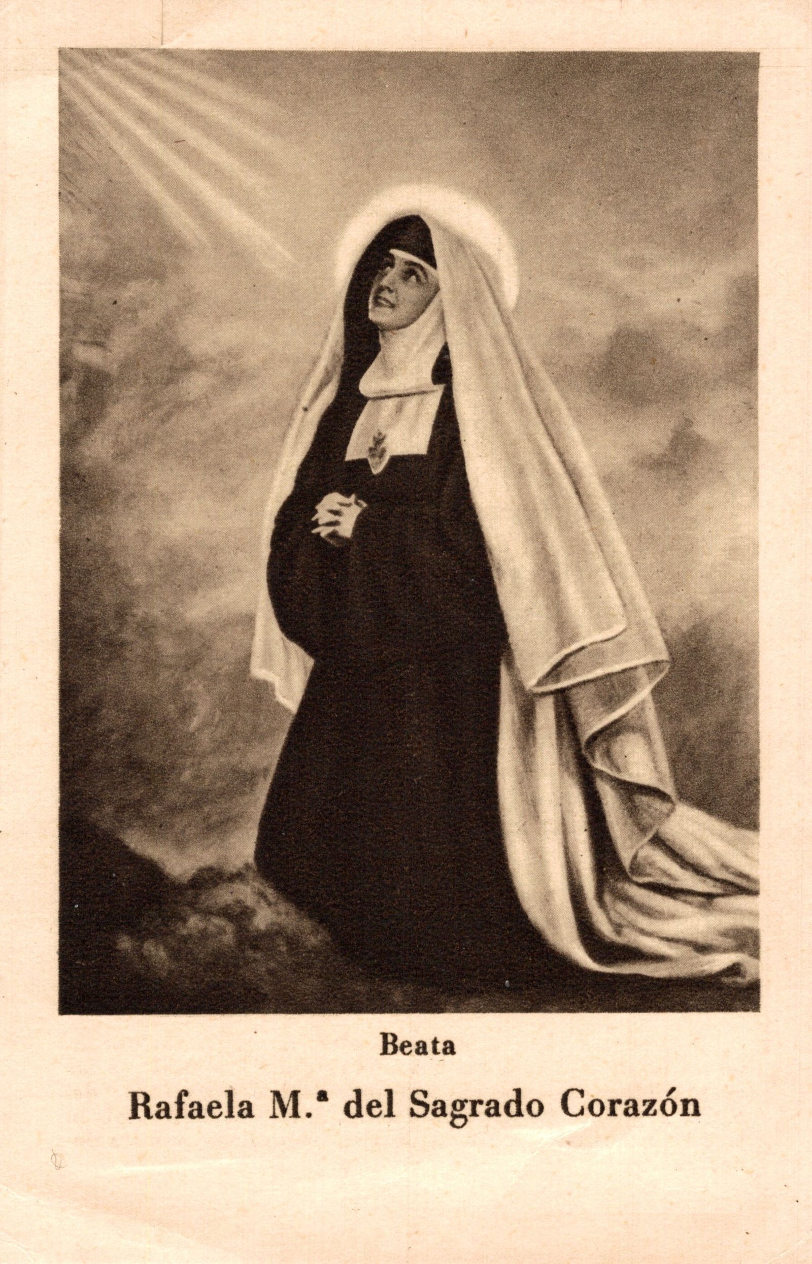 Estampas de la devoción a la beata Santa Rafaela María.