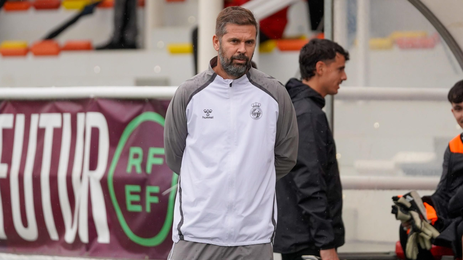 David Sánchez, entrenador de la Balona, en Utrera