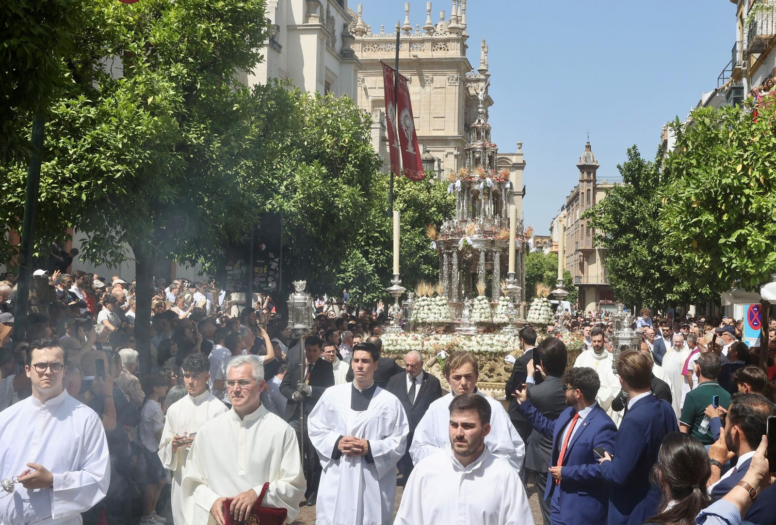 La Custodia el pasado año por la calle Alemanes. La Custodia el pasado año por la calle Alemanes.