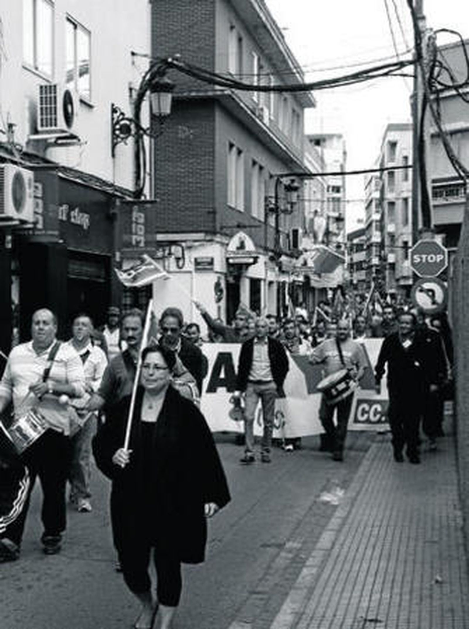 Delegados sindicales y trabajadores municipales, durante una de las protestas de esta semana.